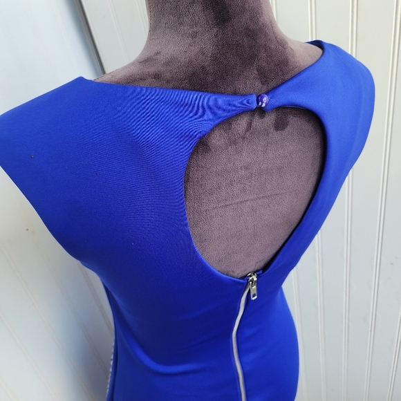 Speechless Junior's Formal Dress Blue Stretch Studded Bodycon Mini Sleveless  5 - Picture 9 of 16